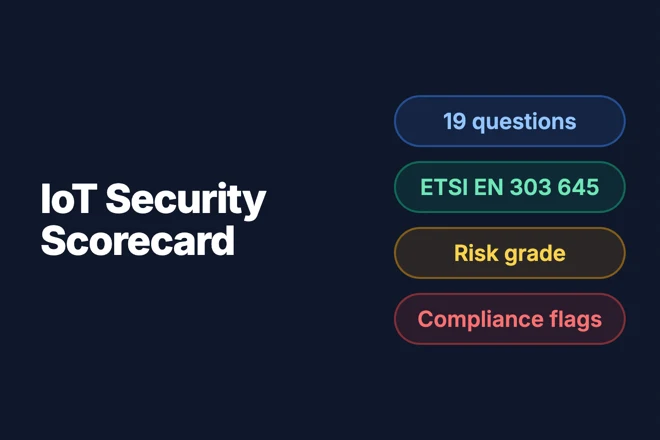IoT Security Scorecard — audit a connected product against ETSI EN 303 645 and get a letter risk grade