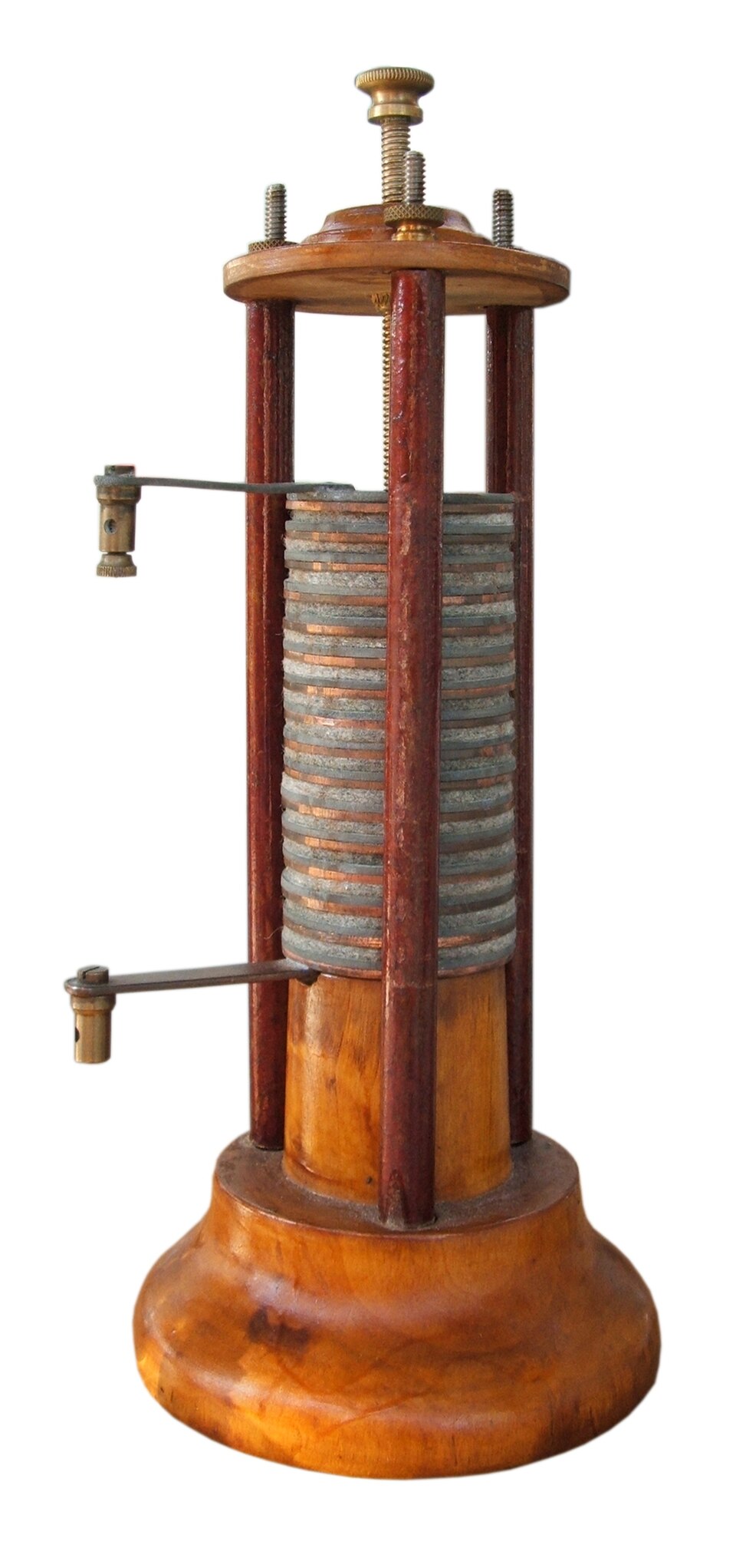 Alessandro Volta's electric pile (ca. 1800) — where miniaturization's story begins