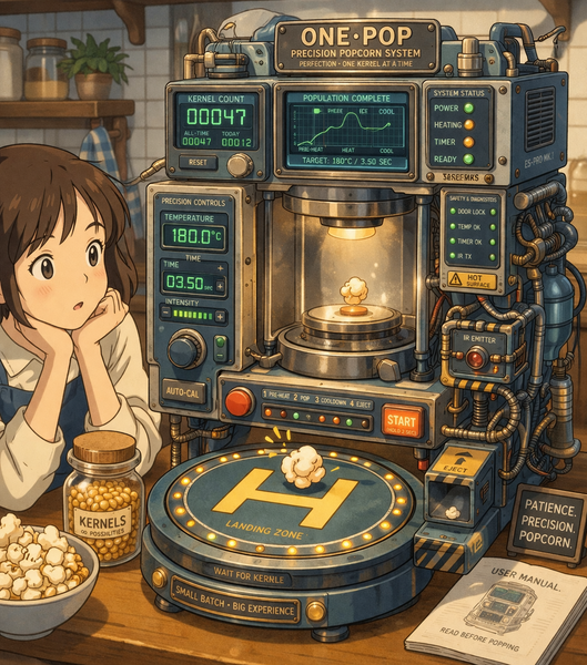 One kernel of popcorn — earning your product's right to exist